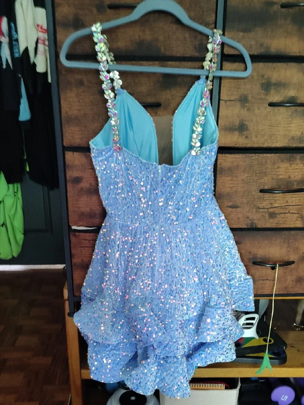 Sparkle Sequin Light Blue Party Dress for Girls